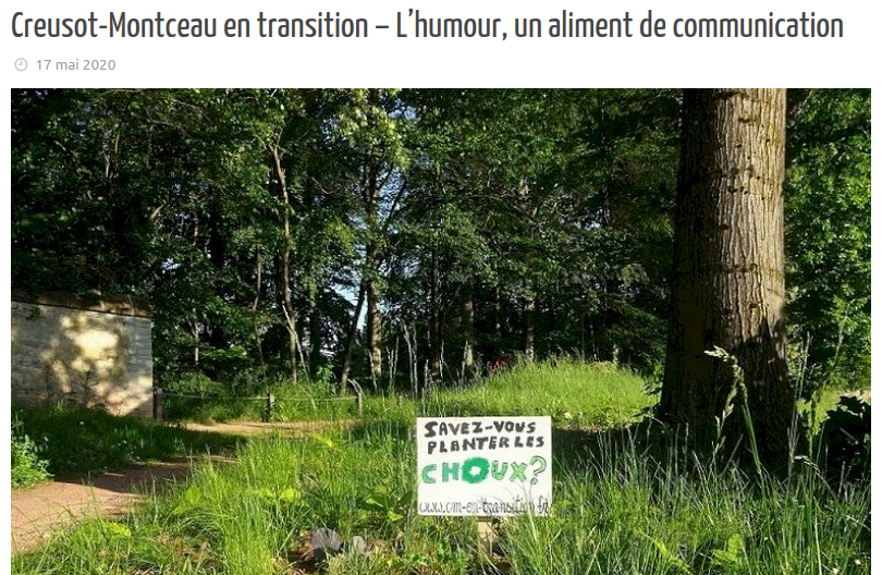 linformateurdebourgogne.com - Creusot-Montceau en transition - L'humour, un aliment de communication - 17/05/2020